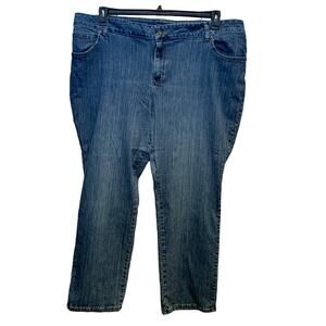 Lee Womens 24WP Petite PolyCotton Blend Relaxed Fit Straight Leg Mid Rise Jeans